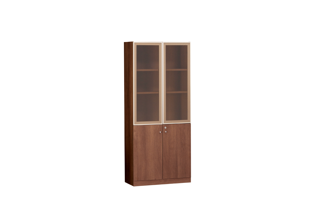 5-Tier Glass-Door Cabinet