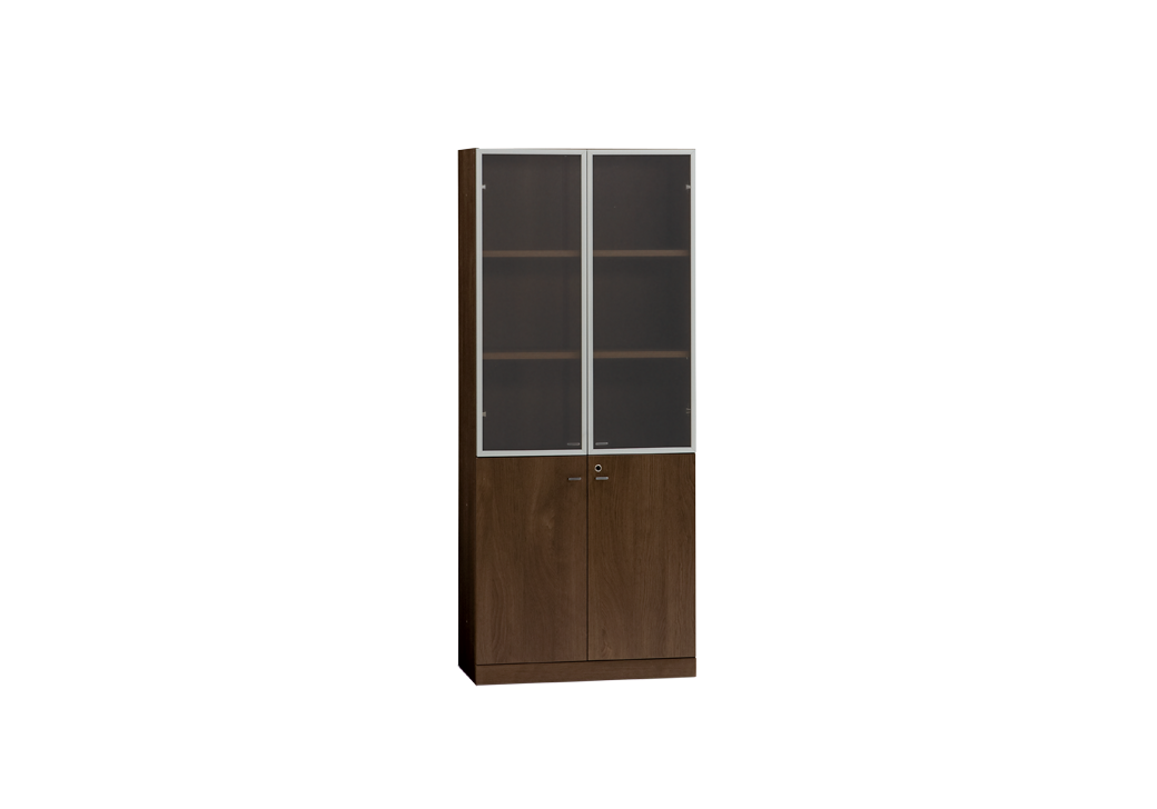 5-Tier Glass Door Cabinet